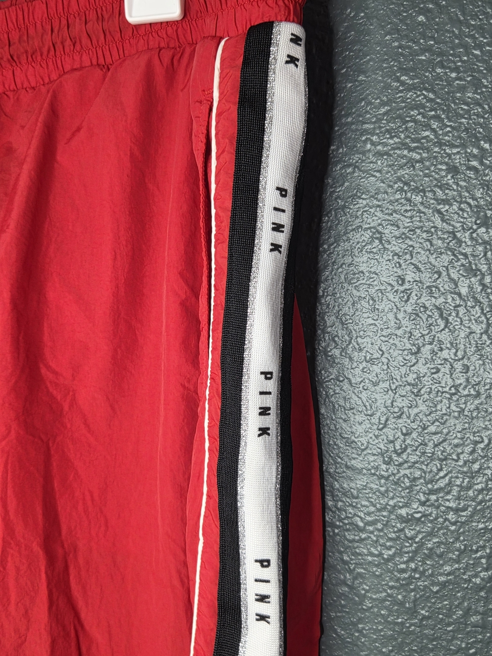 PINK Women Activewear Pants Large Red Jogger Windbreaker Victoria's Secret - Picture 6 of 11